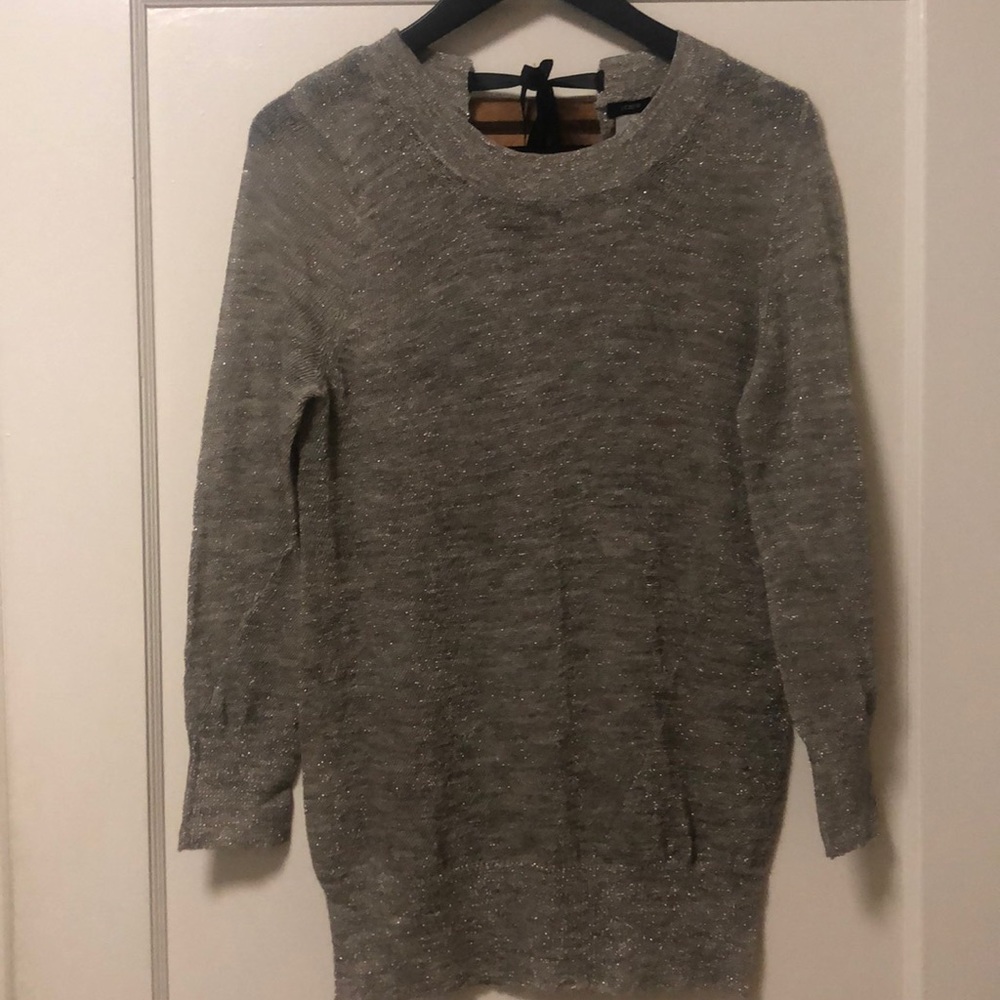 J Crew Sheer Shimmery Sweater (size M)